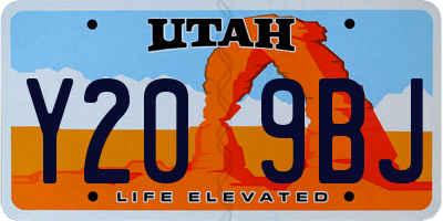 UT license plate Y209BJ