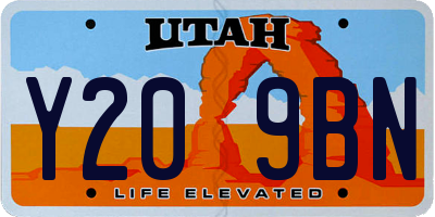 UT license plate Y209BN