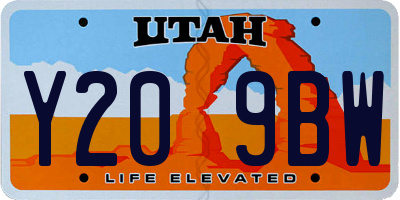 UT license plate Y209BW