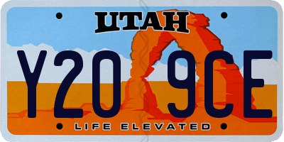 UT license plate Y209CE