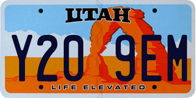 UT license plate Y209EM