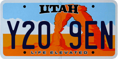 UT license plate Y209EN