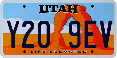 UT license plate Y209EV