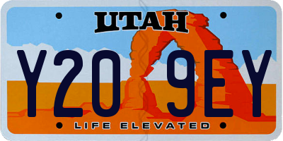 UT license plate Y209EY