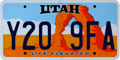 UT license plate Y209FA