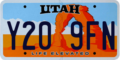 UT license plate Y209FN