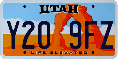 UT license plate Y209FZ