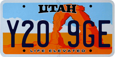 UT license plate Y209GE