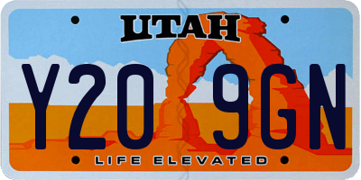 UT license plate Y209GN