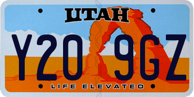 UT license plate Y209GZ