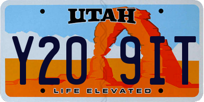 UT license plate Y209IT