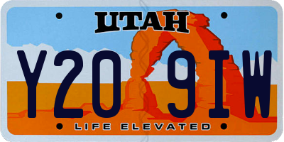 UT license plate Y209IW