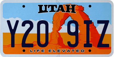 UT license plate Y209IZ