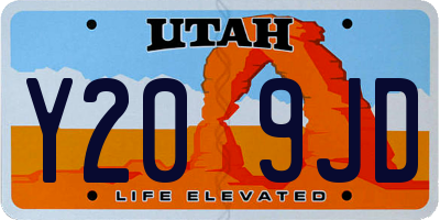 UT license plate Y209JD