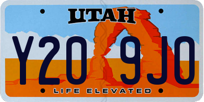 UT license plate Y209JO