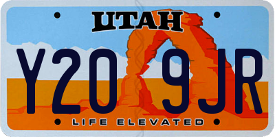 UT license plate Y209JR