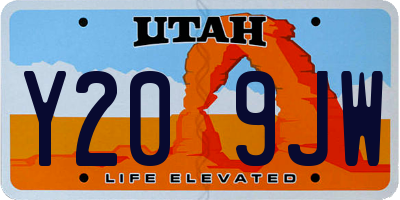 UT license plate Y209JW