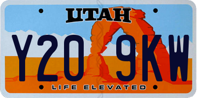 UT license plate Y209KW