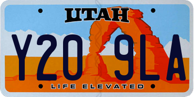 UT license plate Y209LA