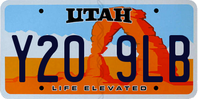 UT license plate Y209LB