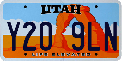 UT license plate Y209LN