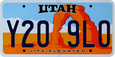 UT license plate Y209LO