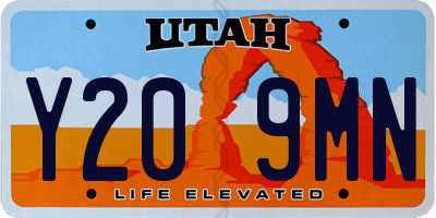 UT license plate Y209MN