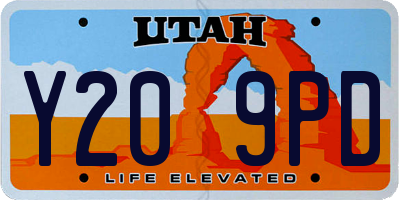 UT license plate Y209PD