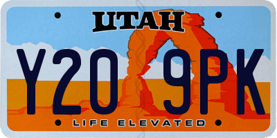 UT license plate Y209PK