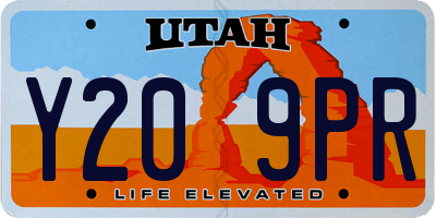 UT license plate Y209PR