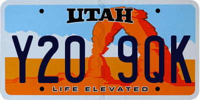 UT license plate Y209QK