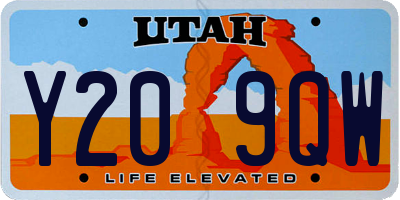 UT license plate Y209QW