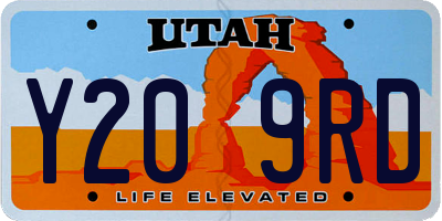 UT license plate Y209RD