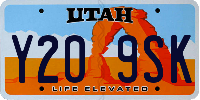 UT license plate Y209SK