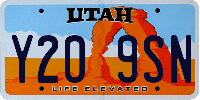 UT license plate Y209SN