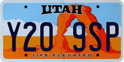 UT license plate Y209SP
