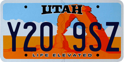 UT license plate Y209SZ