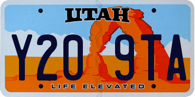 UT license plate Y209TA