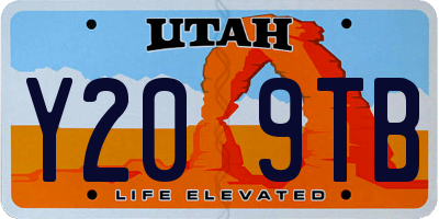 UT license plate Y209TB