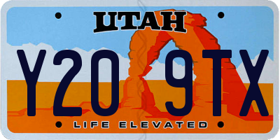 UT license plate Y209TX