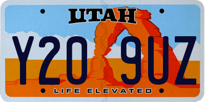UT license plate Y209UZ