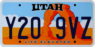 UT license plate Y209VZ