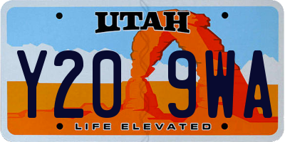 UT license plate Y209WA