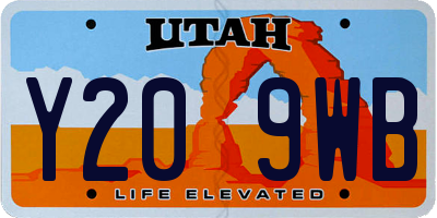 UT license plate Y209WB
