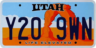 UT license plate Y209WN