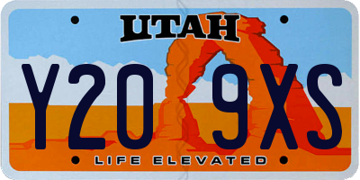 UT license plate Y209XS