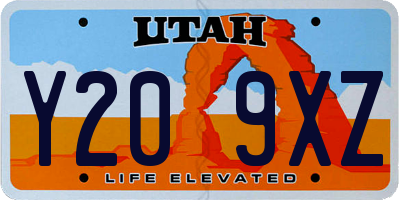 UT license plate Y209XZ