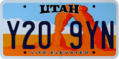 UT license plate Y209YN