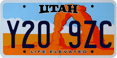 UT license plate Y209ZC