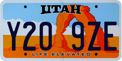 UT license plate Y209ZE